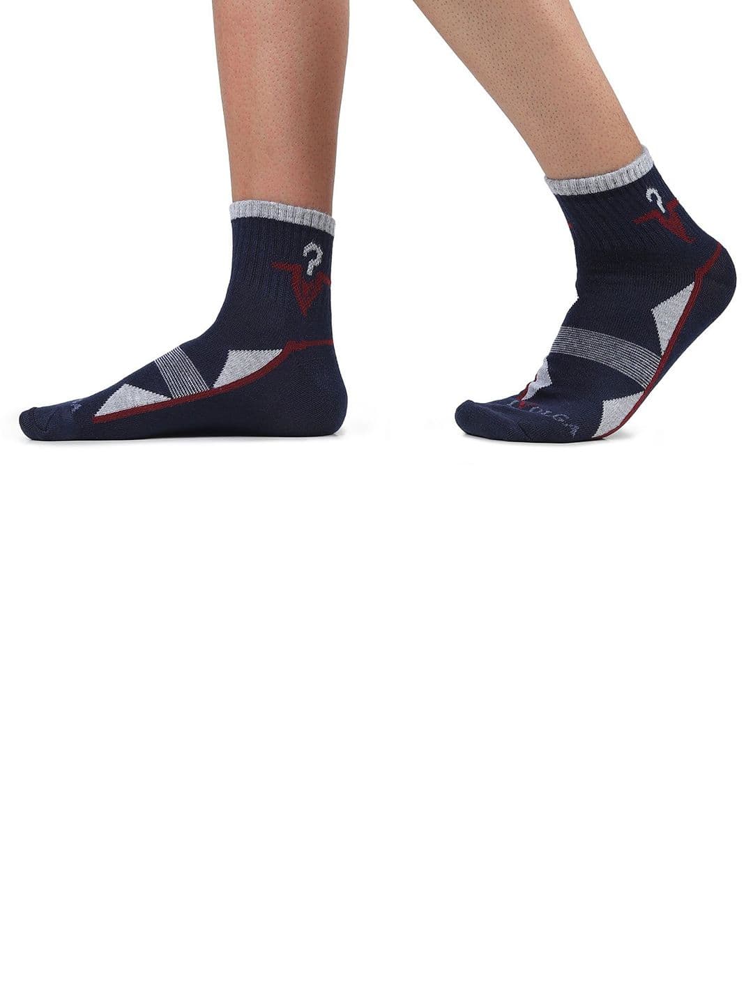 MJE Men Pack Of 5 Patterned Ankle Length Socks thumbnail 7