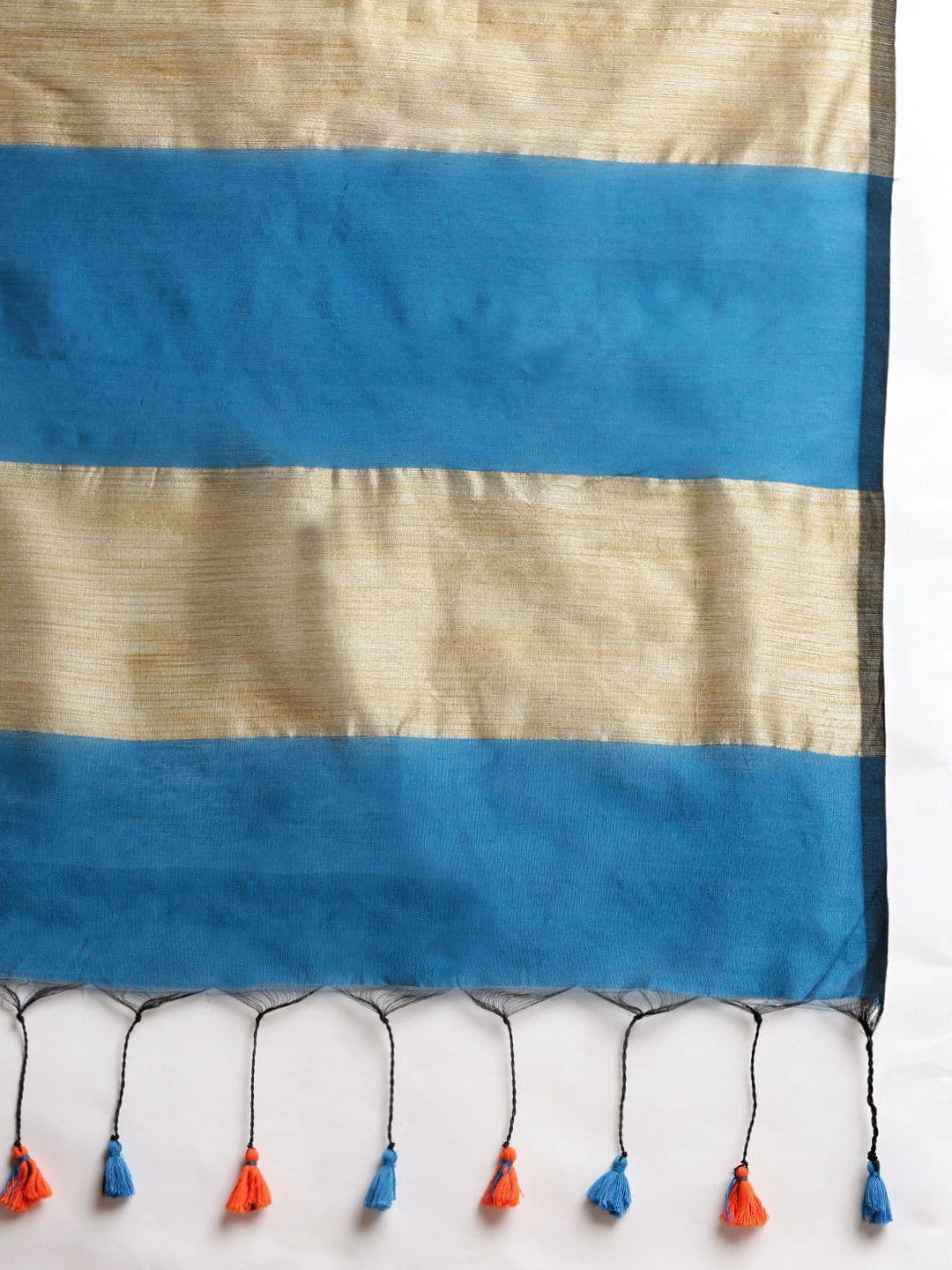 DESH BIDESH Colourblocked Silk Cotton Saree thumbnail 5