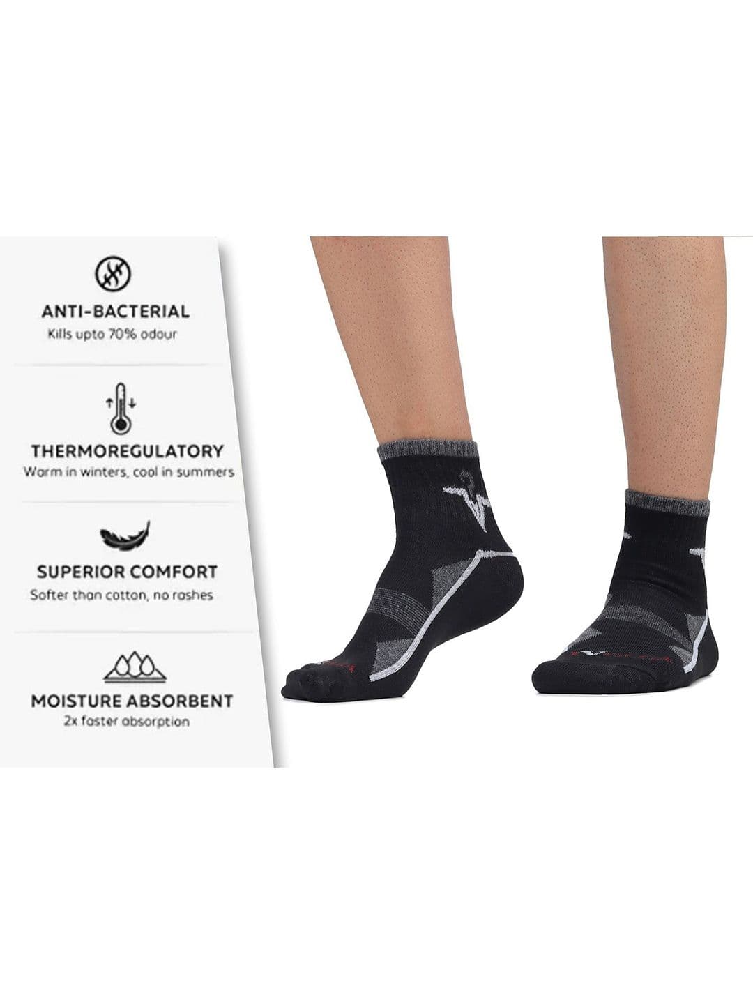 MJE Men Pack Of 5 Patterned Ankle Length Socks thumbnail 4