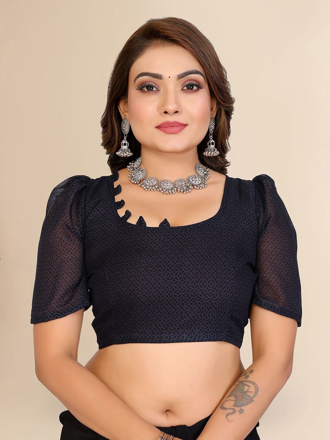 Moda Rapido Poly Georgette Saree thumbnail 4