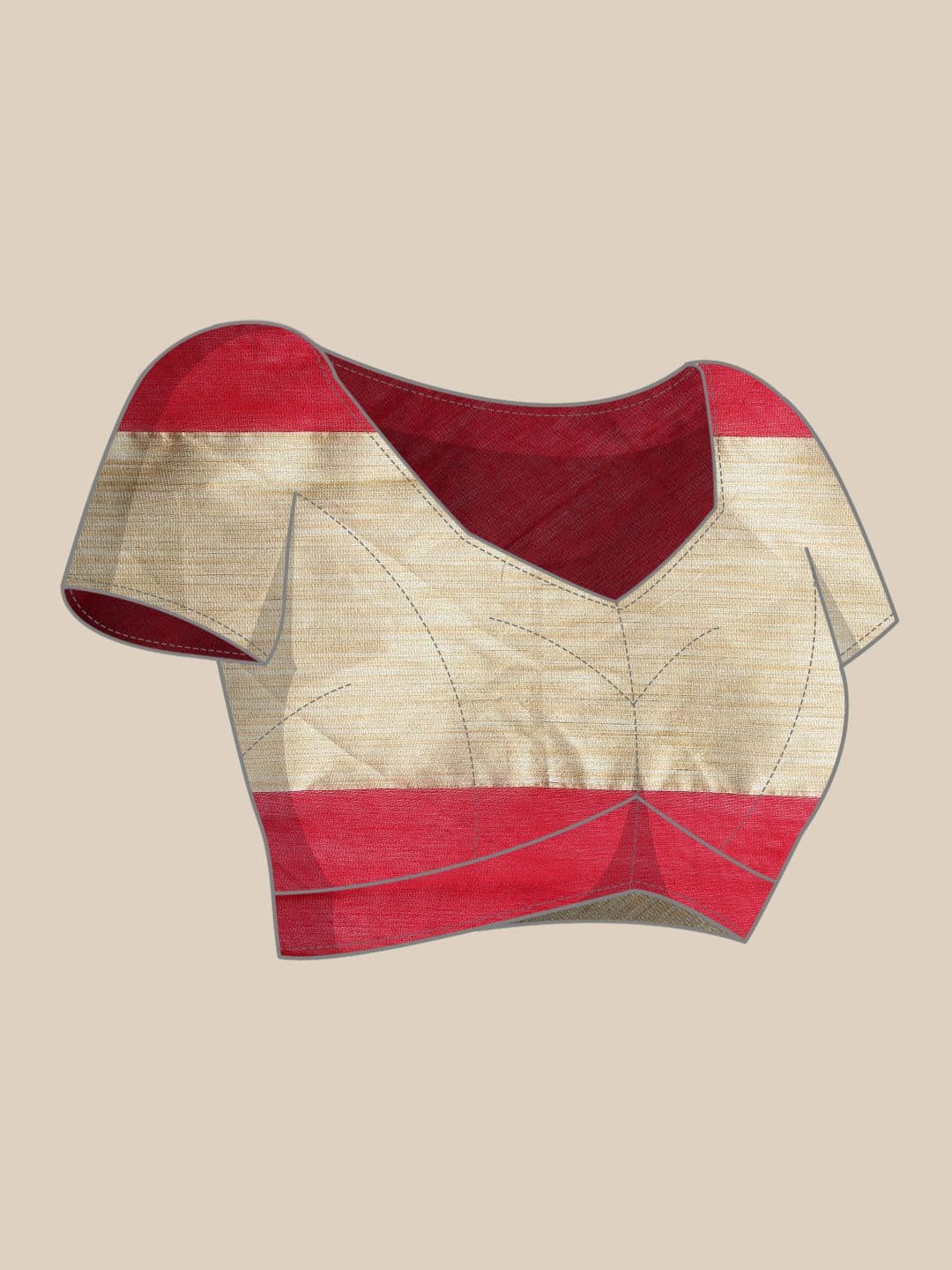 DESH BIDESH Colourblocked Silk Cotton Saree thumbnail 4