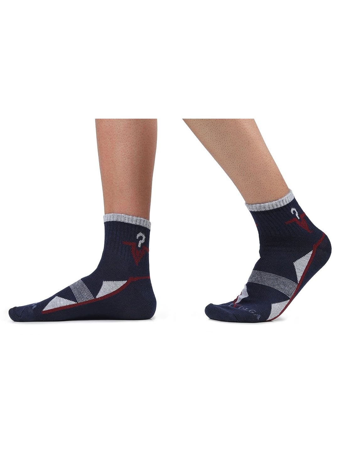 MJE Men Pack Of 5 Patterned Ankle Length Socks thumbnail 3
