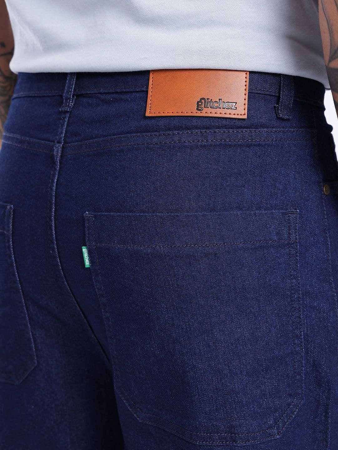 glitchez Men Loose Cropped Printed Jeans thumbnail 4