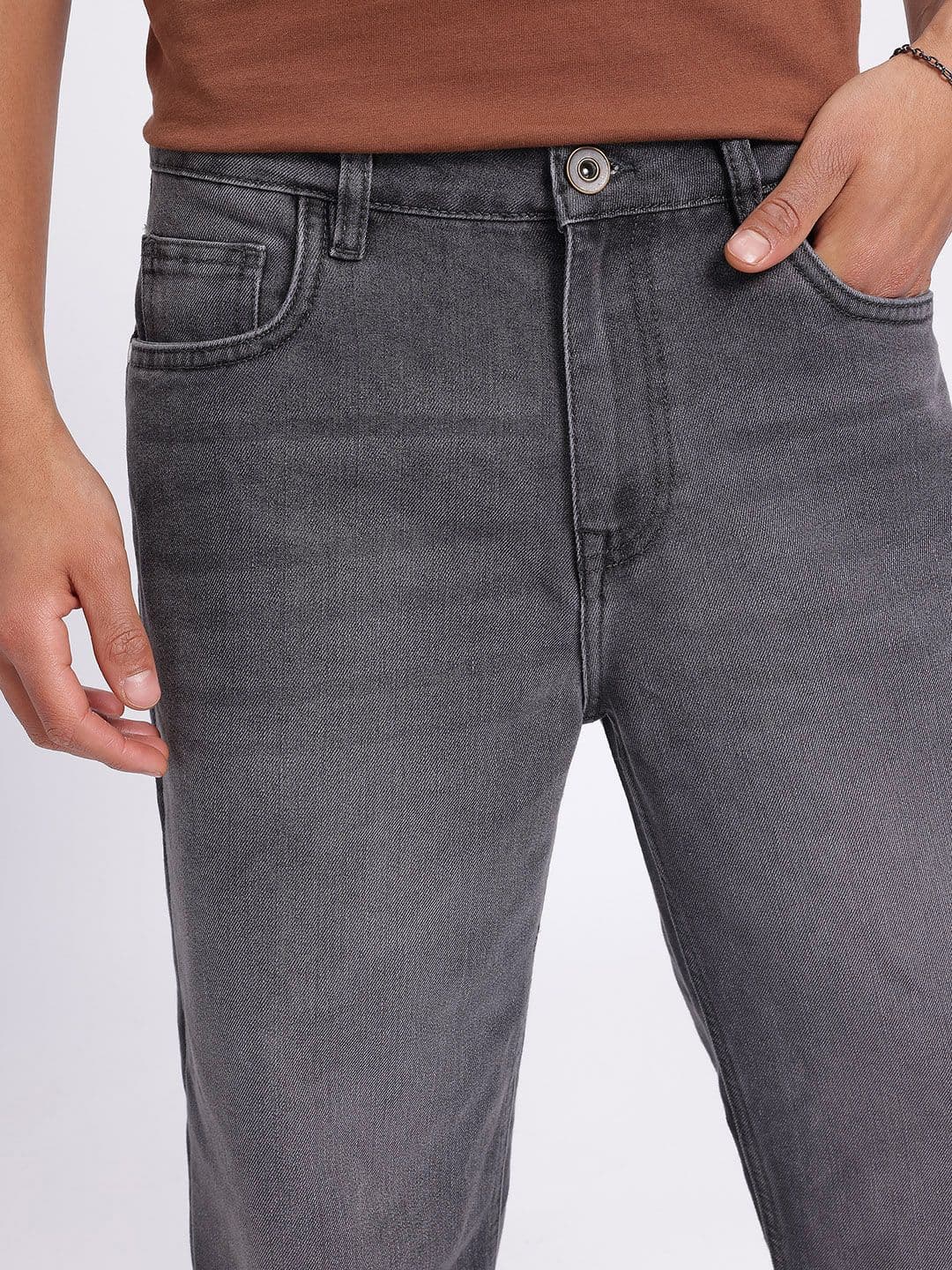 glitchez Men Straight Fit Light Fade Jeans thumbnail 5