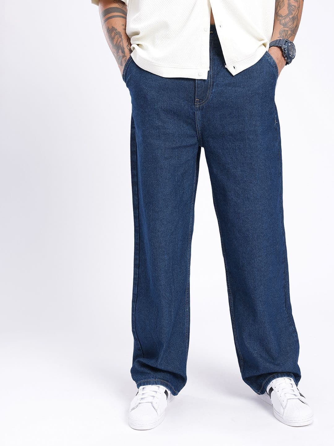 glitchez Men Casual Cool Wide Leg Jeans thumbnail 5