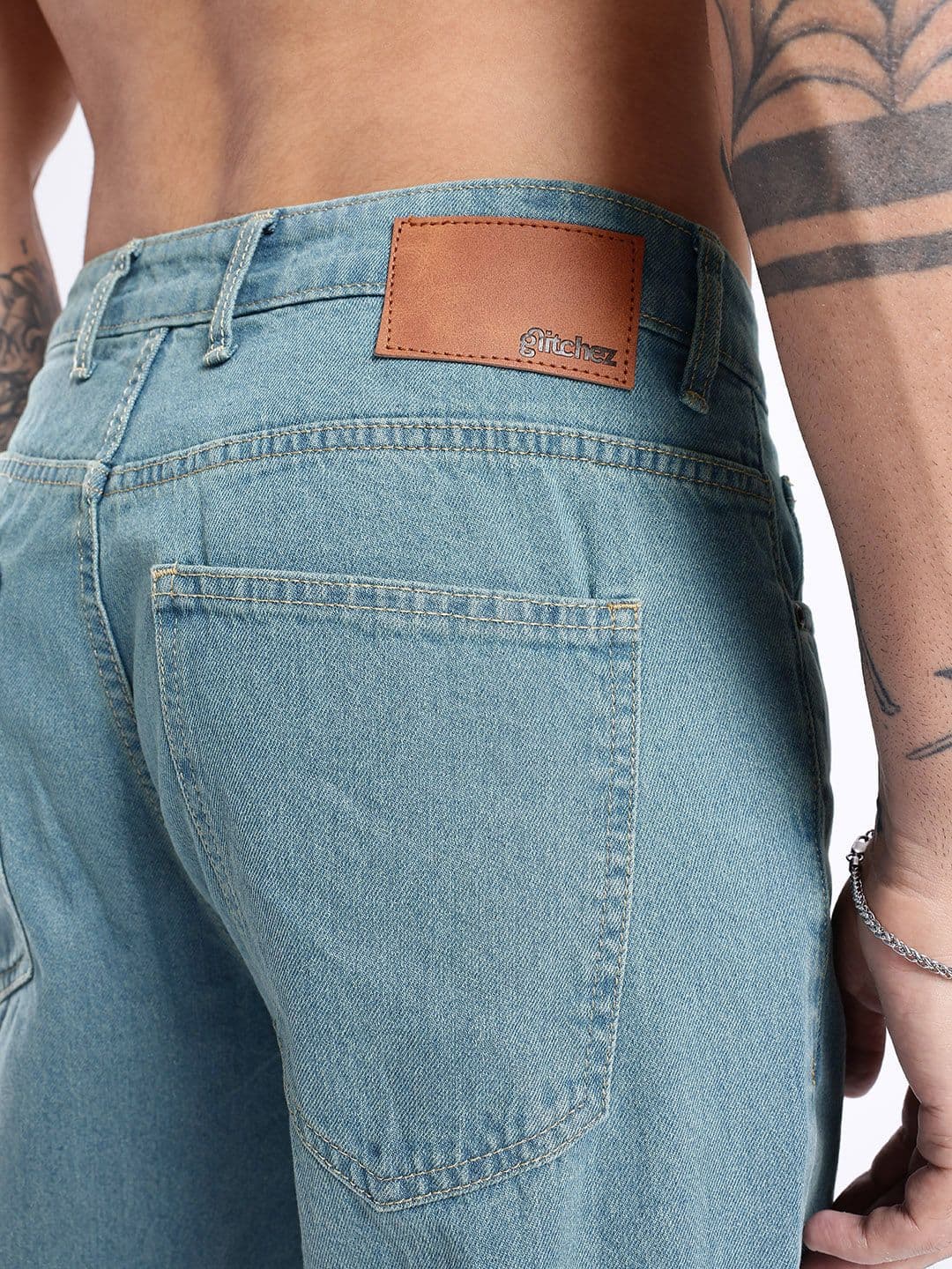 glitchez Men Straight Fit Light Fade Jeans thumbnail 7