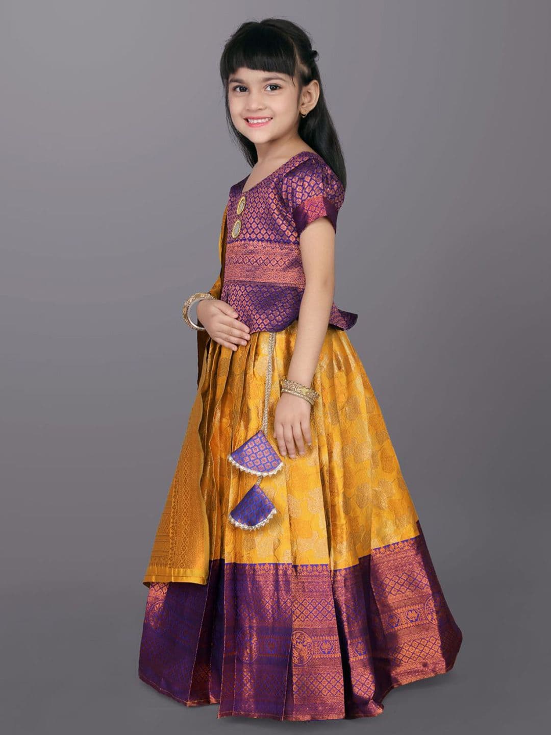 satyamfab Girls Ready to Wear Lehenga With Blouse And Dupatta thumbnail 4