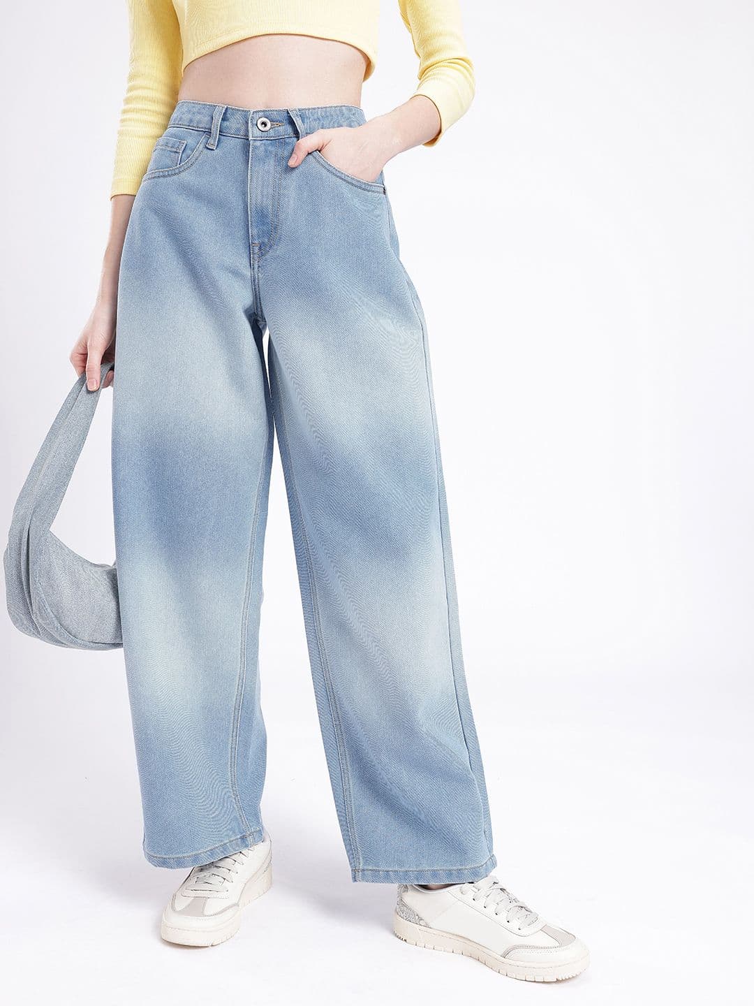 glitchez Women Baggy Fit Heavy Fade Jeans - view 1