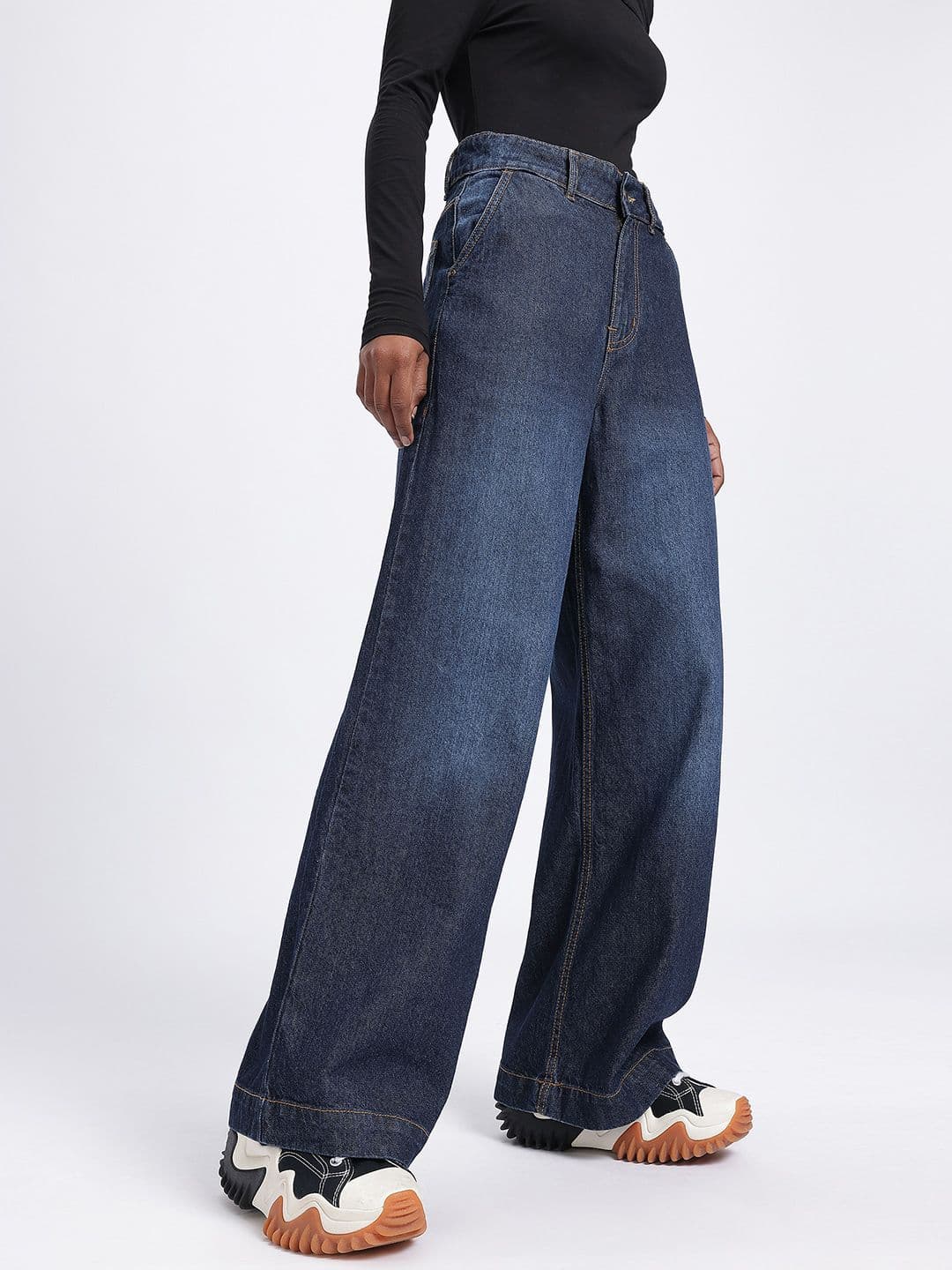 glitchez Women Baggy Wide Leg Jeans thumbnail 4