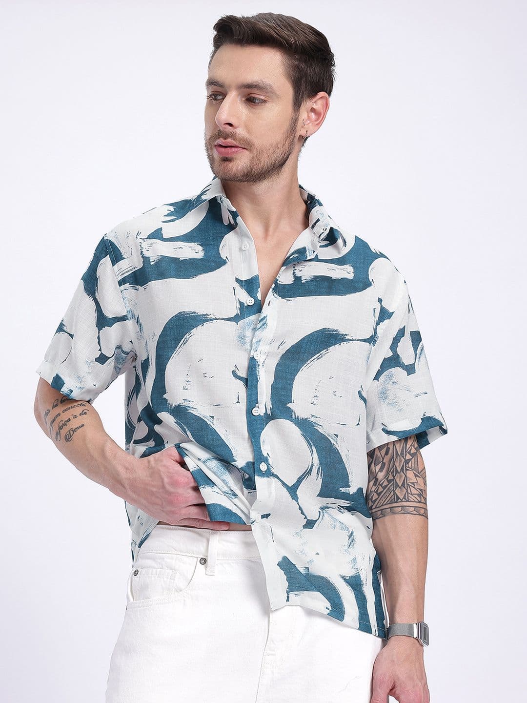 glitchez Printed Relaxed Fit Shirt thumbnail 6