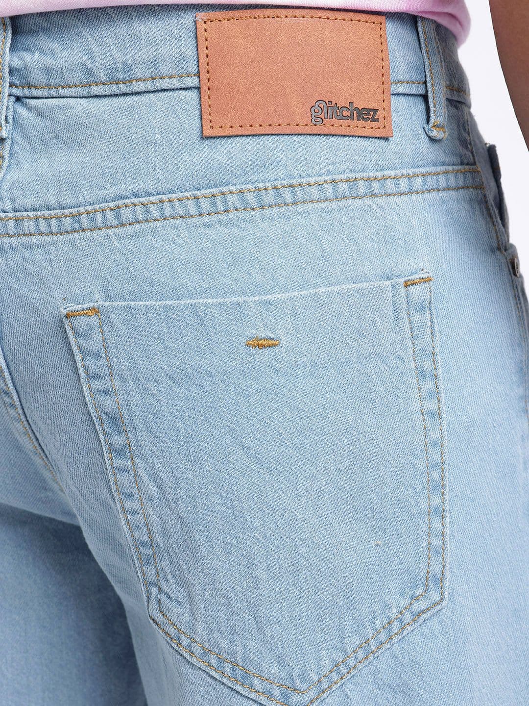 glitchez Men Light Shade Straight Fit Jeans thumbnail 7