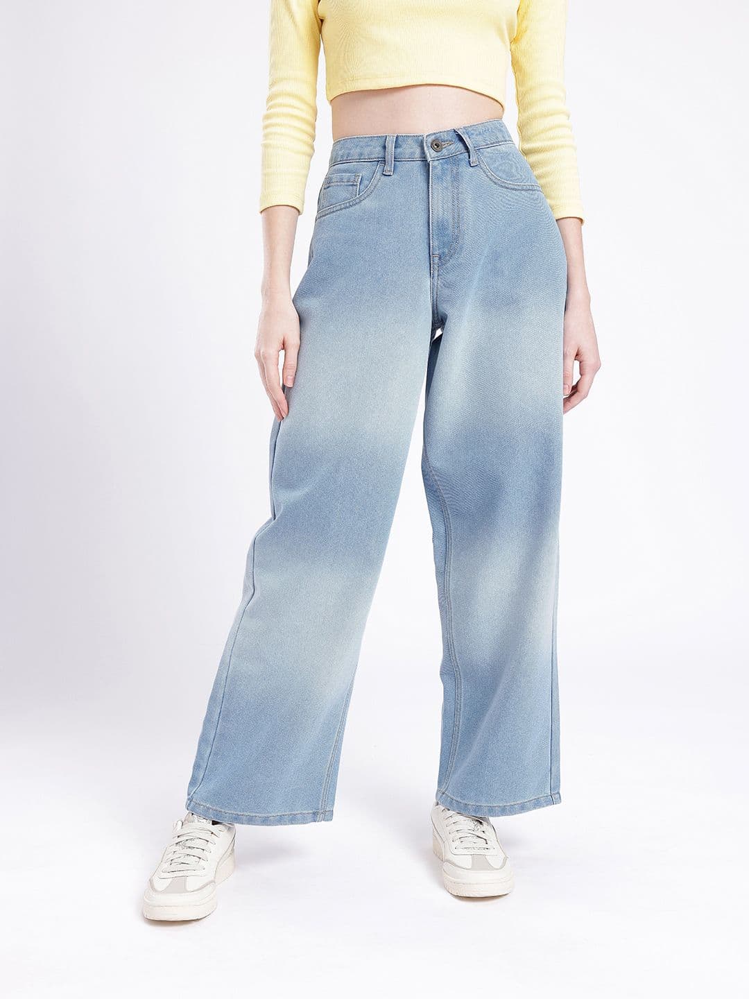 glitchez Women Baggy Fit Heavy Fade Jeans thumbnail 4