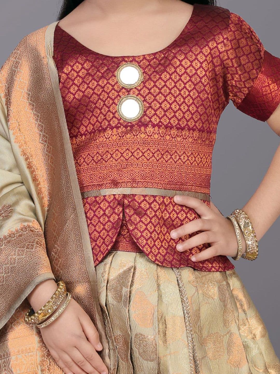 satyamfab Girls Ready to Wear Lehenga With Blouse And Dupatta thumbnail 2