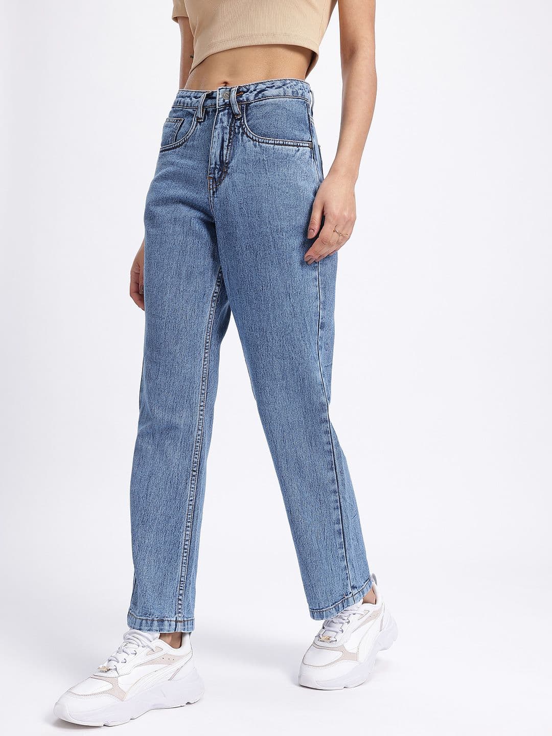 glitchez Women Straight Drip Cotton Jeans thumbnail 2