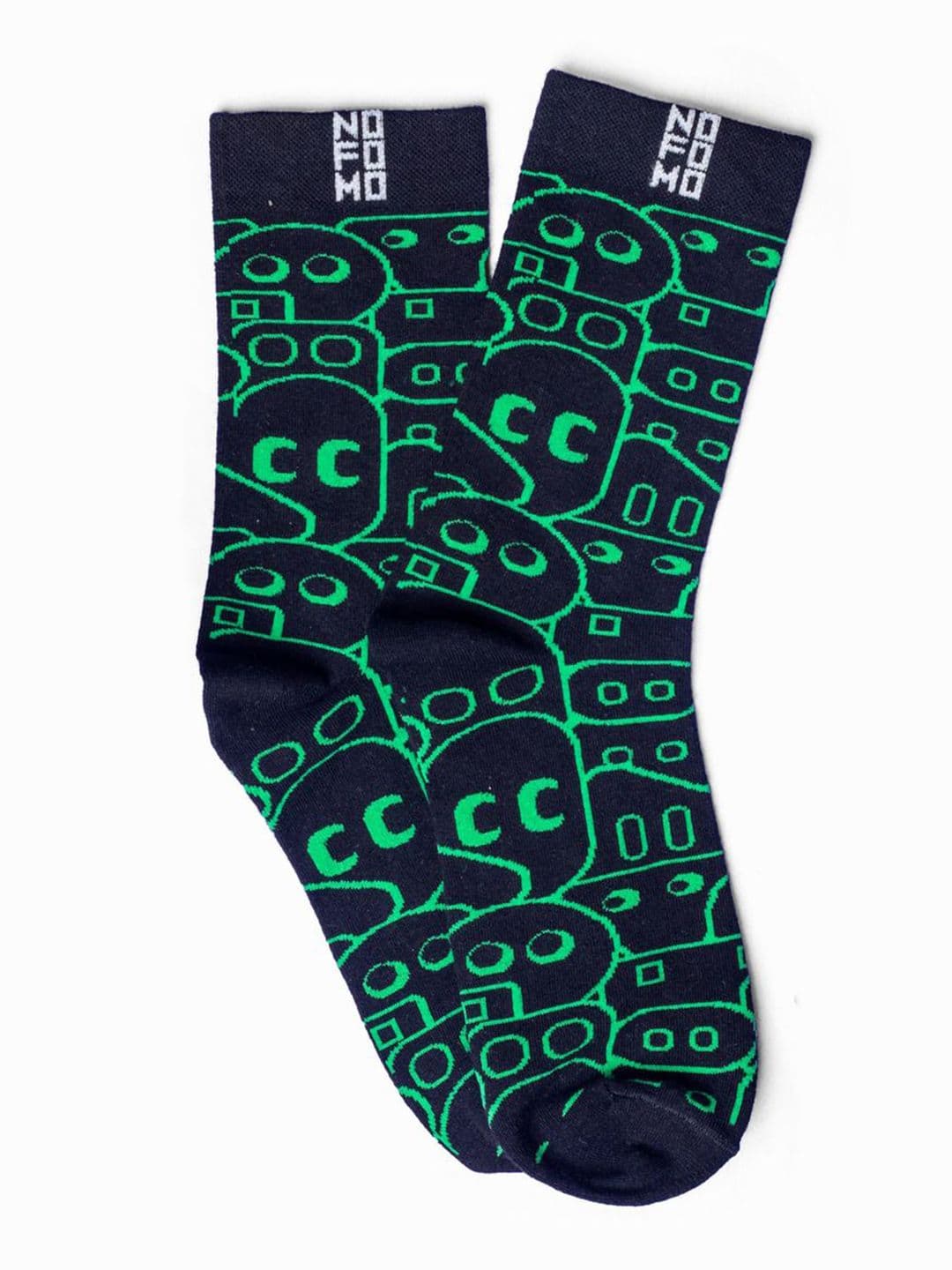 NoFoMo Printed Calf-Length Socks - view 1
