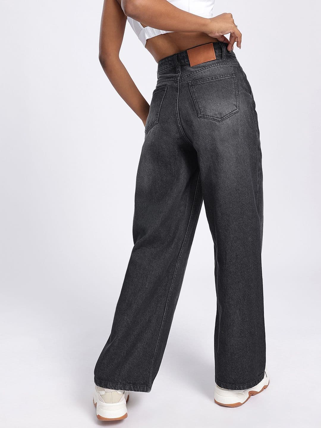 glitchez Pallazzo Fit  High Rise Wide Leg Jeans thumbnail 8