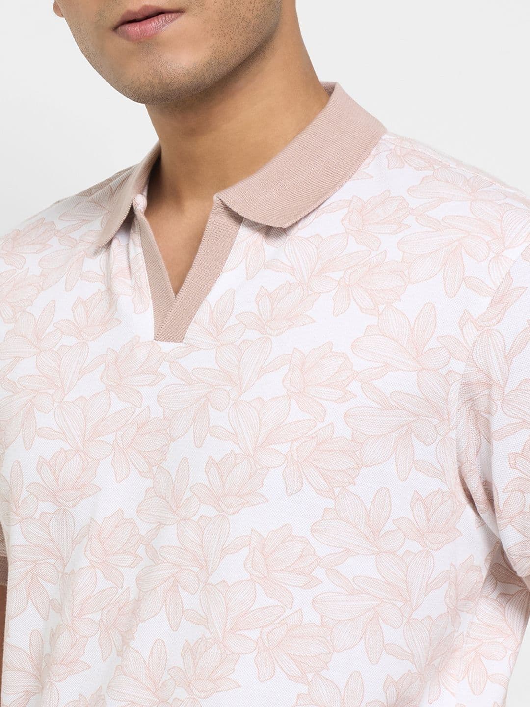 Peregrine by Pantaloons Men Printed Polo Collar Slim Fit T-shirt thumbnail 2
