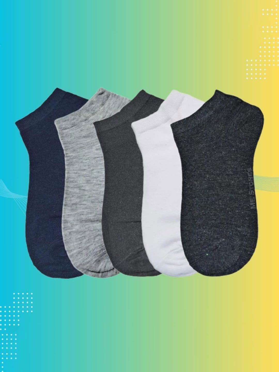 MJE Men Pack Of 5 Anti-Odour Ankle-Length Socks - view 1
