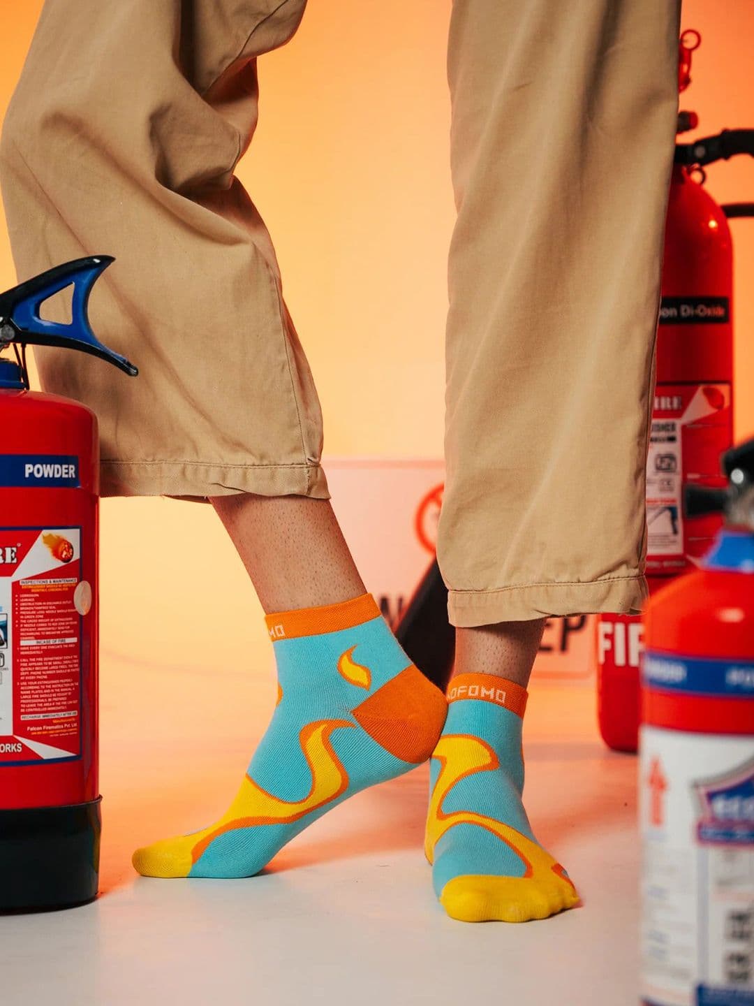 NoFoMo Flamin Hot Feetos Ankle-Length Odour-Free Socks thumbnail 3