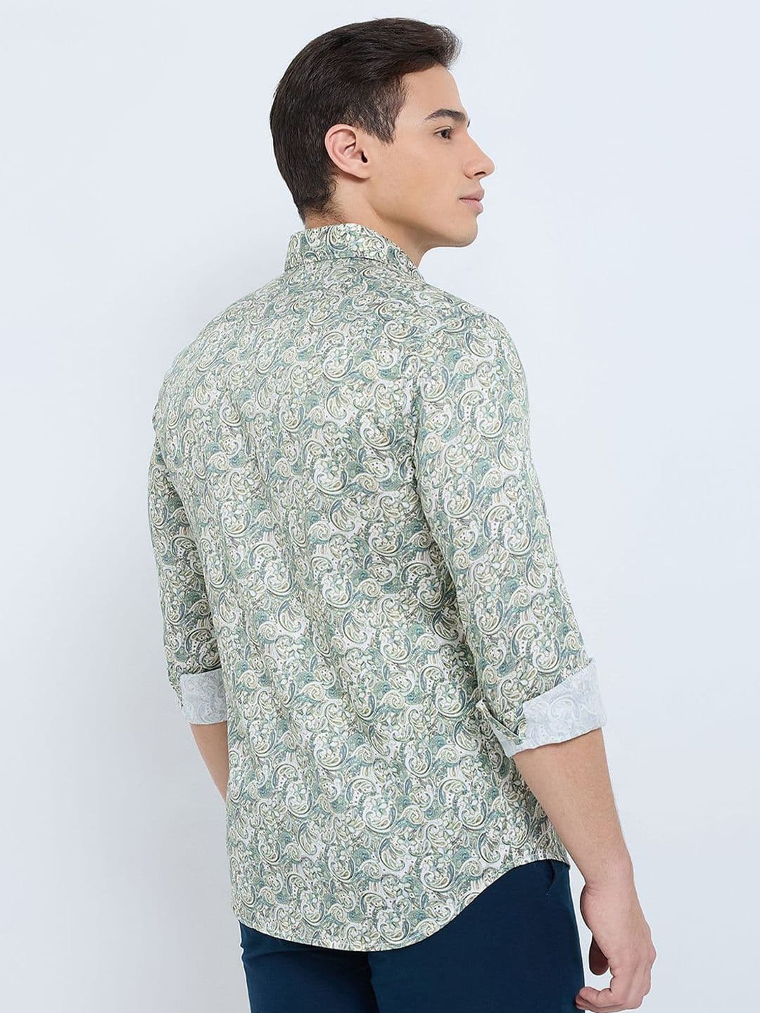 ColorPlus Men Ethnic Printed Regular Fit Cotton Casual Shirt thumbnail 4