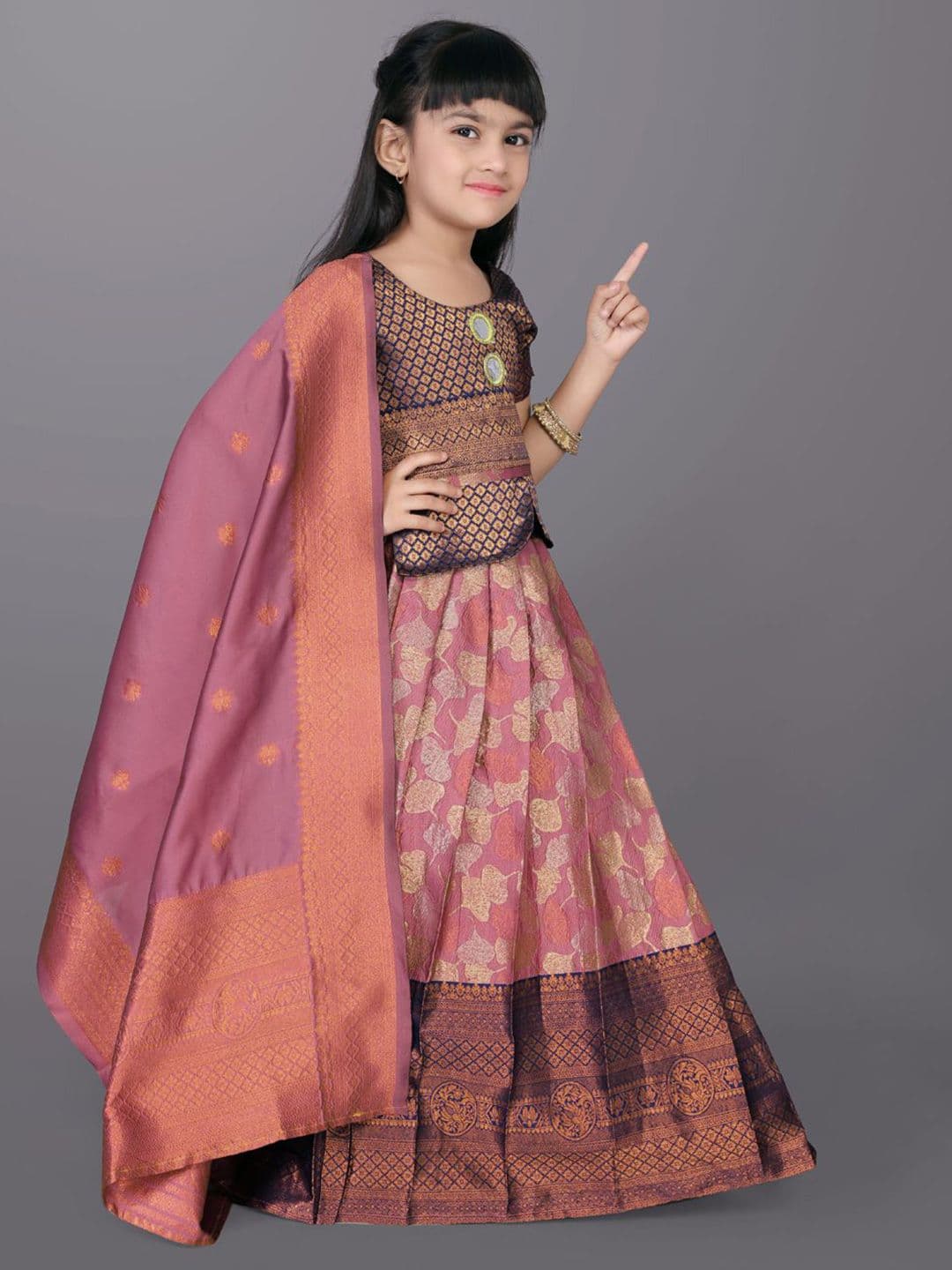 satyamfab Girls Ready to Wear Lehenga With Blouse And Dupatta thumbnail 3