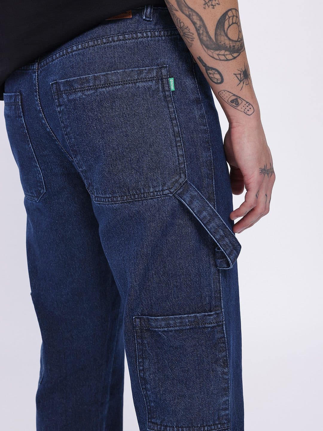 glitchez Men Crinkle Regular Fit Jeans thumbnail 4