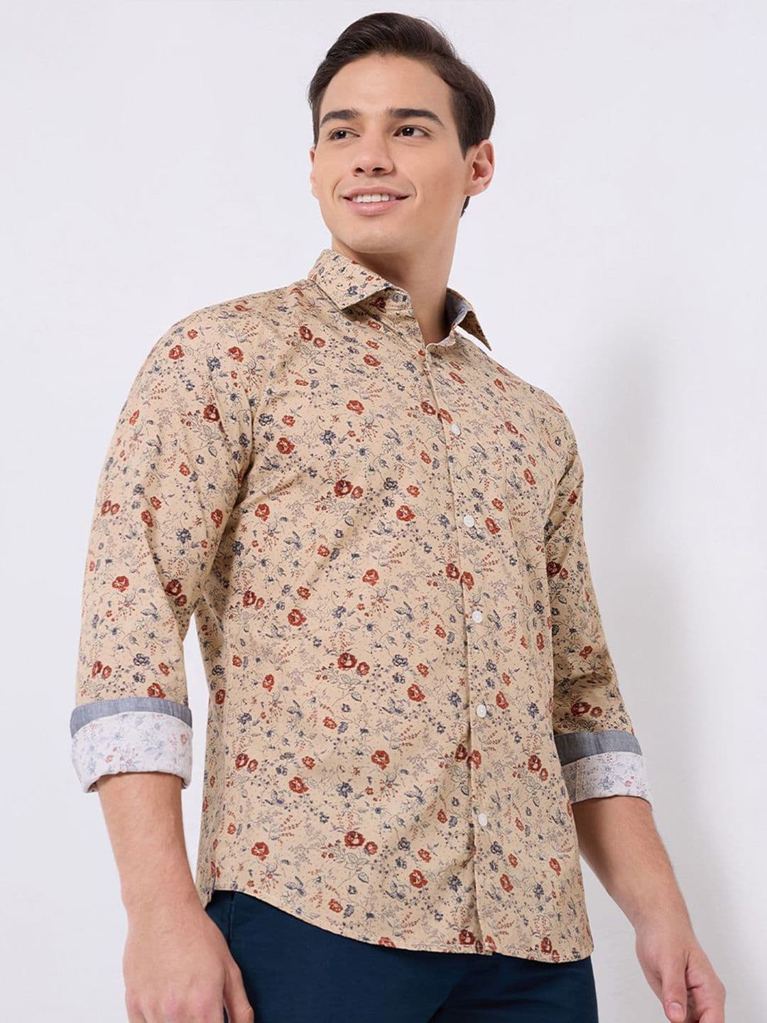 Park Avenue Men Slim Fit Floral Printed Casual Shirt thumbnail 2