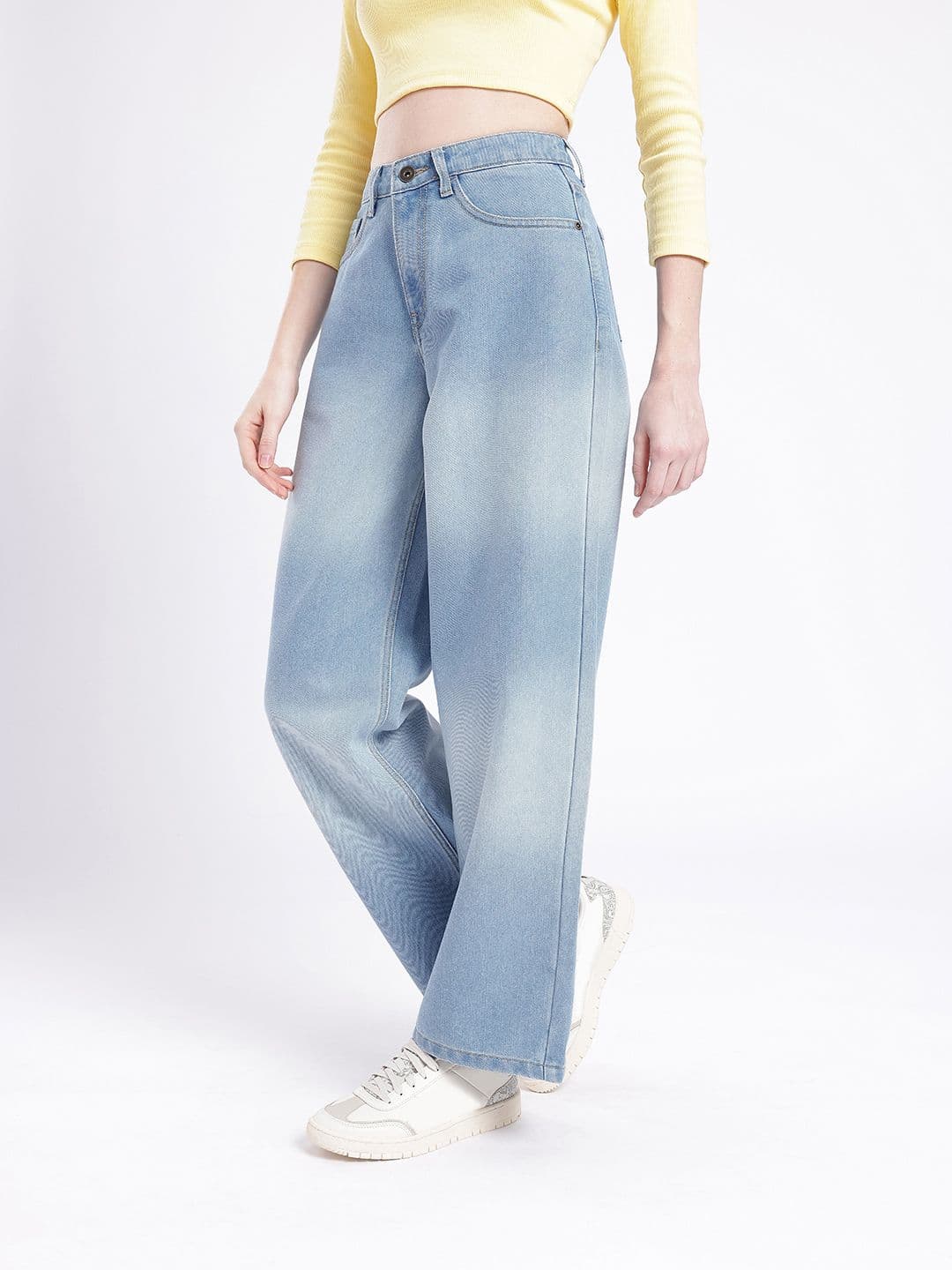 glitchez Women Baggy Fit Heavy Fade Jeans thumbnail 3