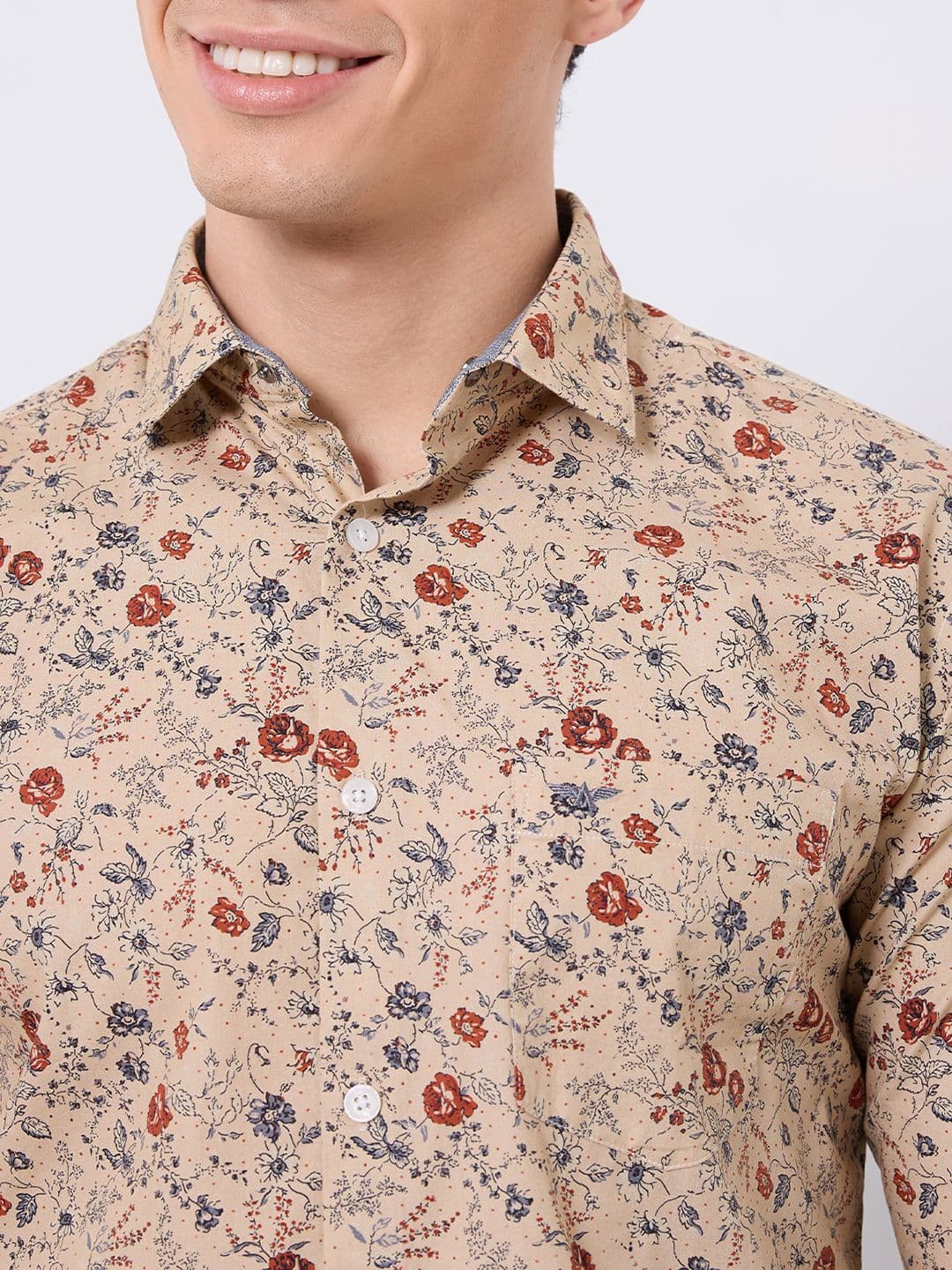 Park Avenue Men Slim Fit Floral Printed Casual Shirt thumbnail 3