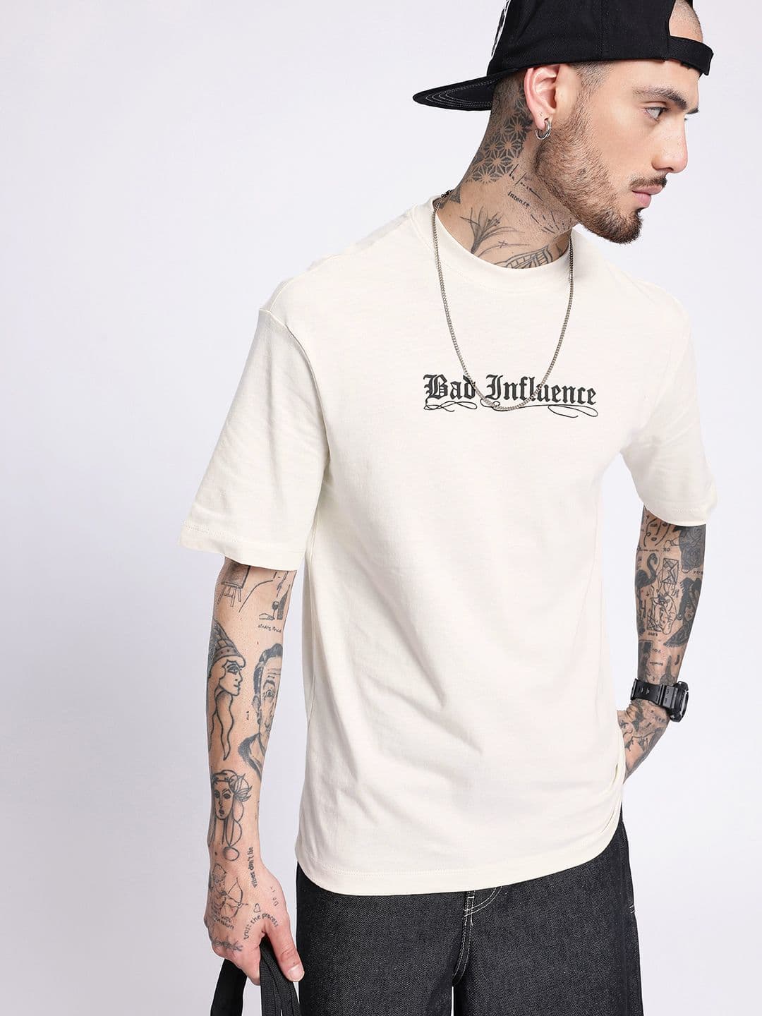 glitchez Typography Printed Relaxed Fit T-shirt - view 1