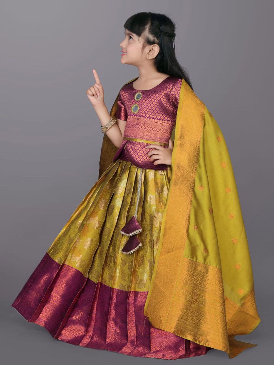 satyamfab Girls Ready to Wear Lehenga With Blouse And Dupatta thumbnail 2