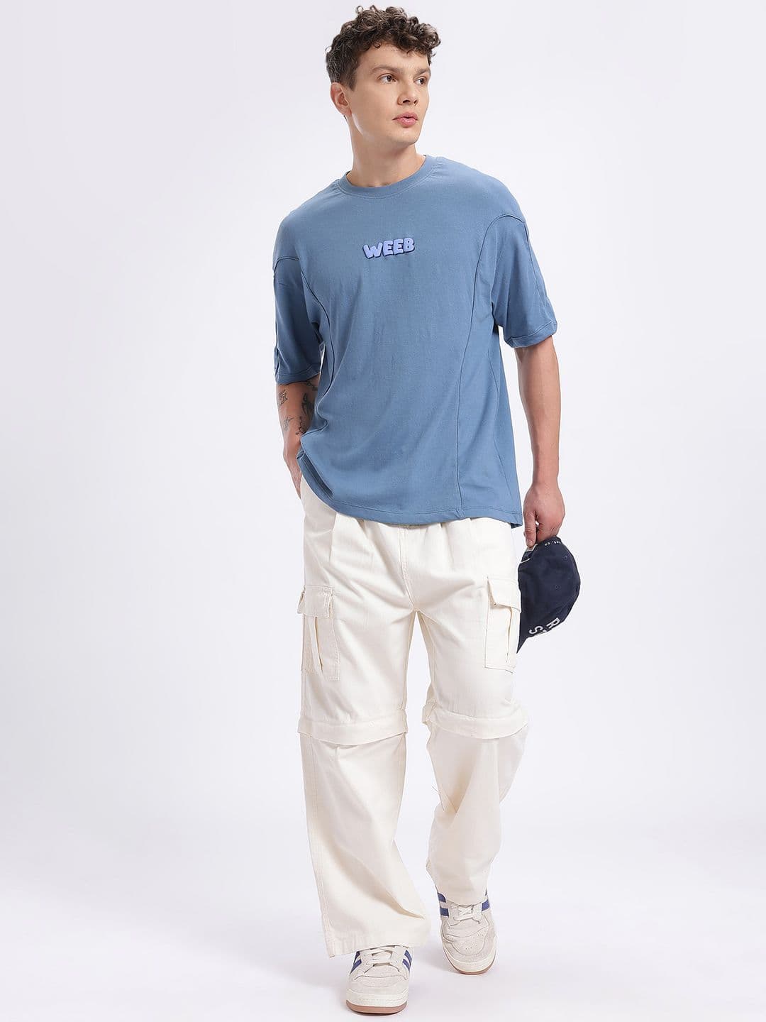 glitchez Puff Print Detail Oversized Fit T-shirt thumbnail 6