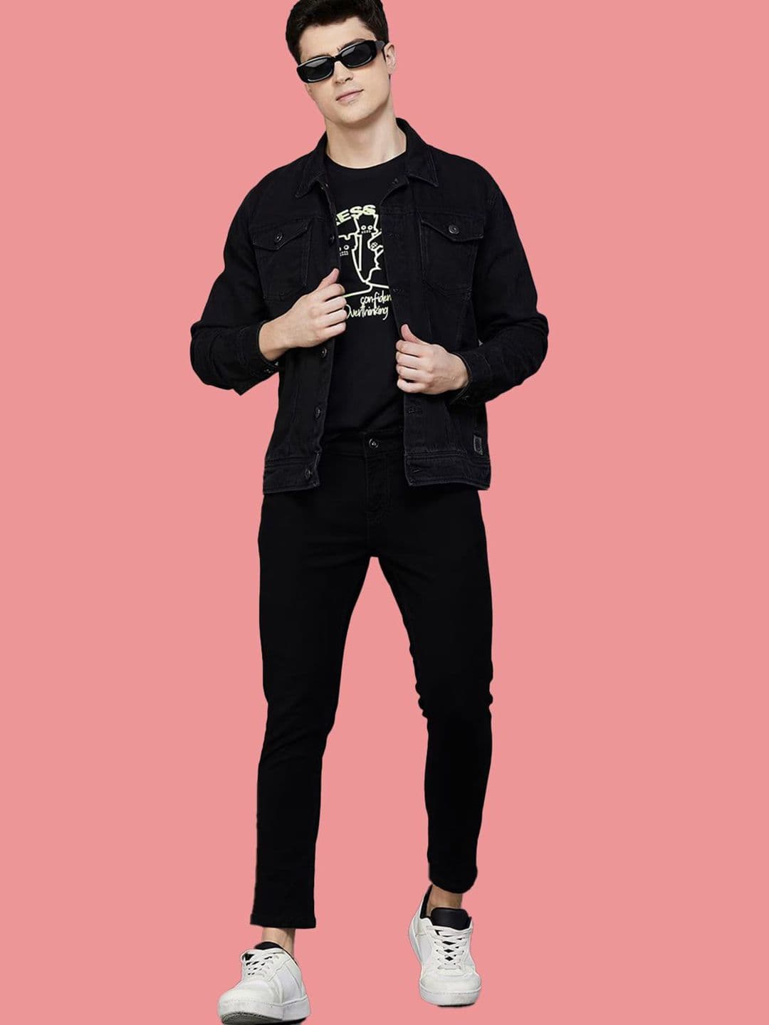 KLIZEN Men Denim Jacket with Patchwork thumbnail 4
