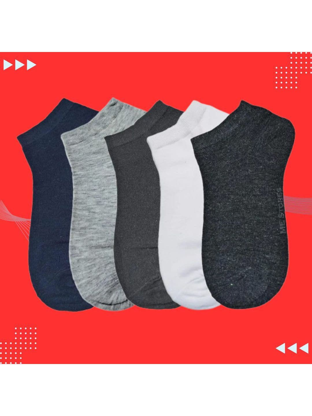 MJE Men Pack Of 5 Anti-Odour Ankle-Length Socks - view 1