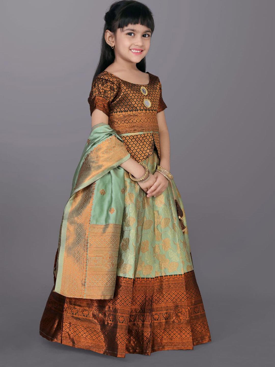satyamfab Girls Ready to Wear Lehenga With Blouse And Dupatta thumbnail 2