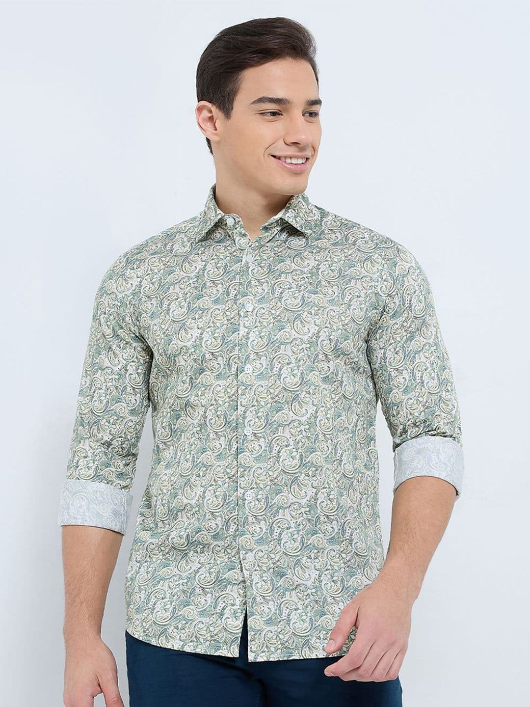 ColorPlus Men Ethnic Printed Regular Fit Cotton Casual Shirt - view 1