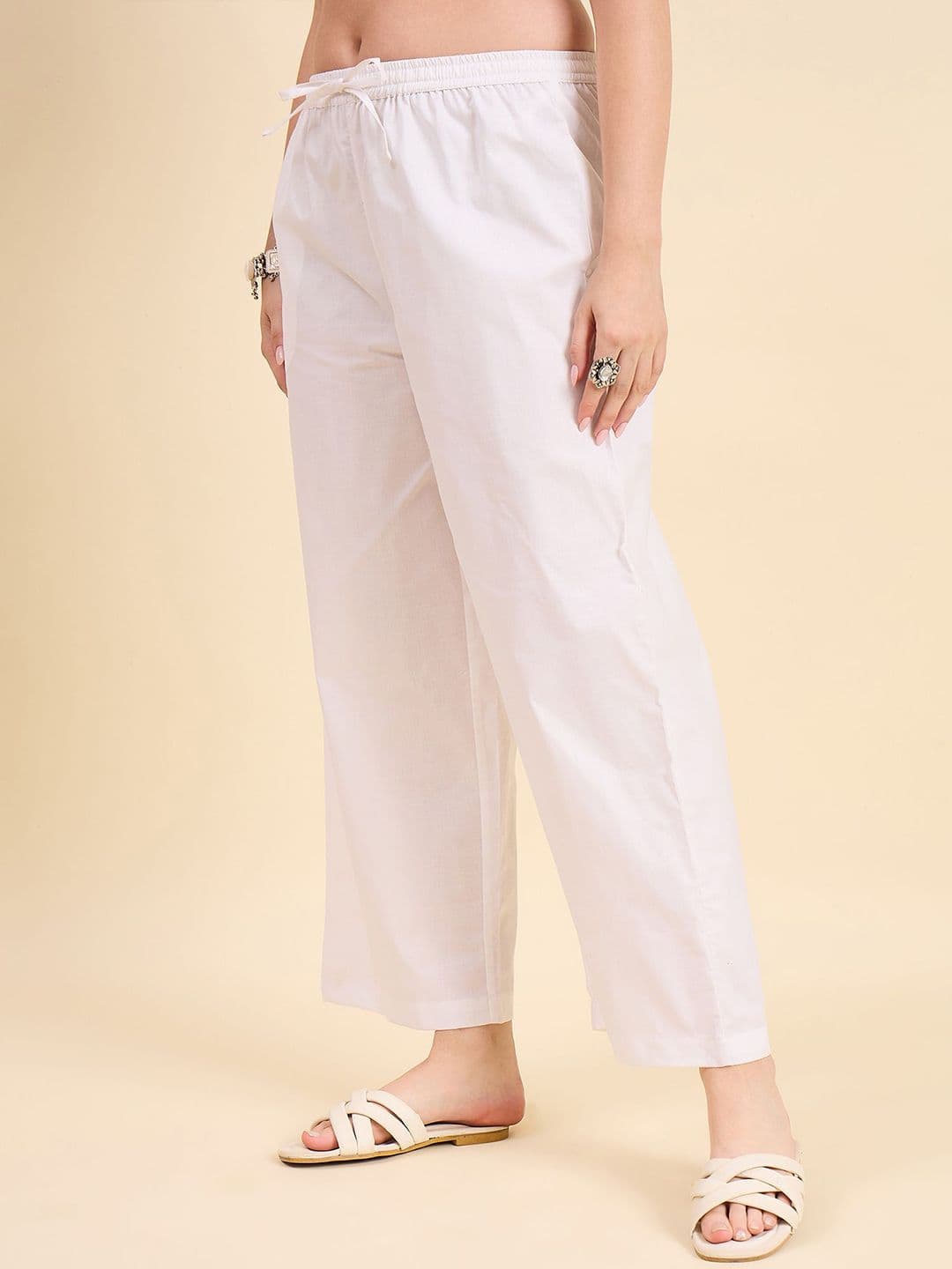 KLOSIA Women Solid Ethnic Palazzos thumbnail 3