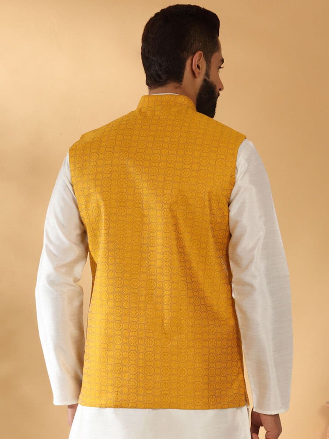 KRAFT INDIA Printed Mandarin Collar Nehru Jacket thumbnail 2