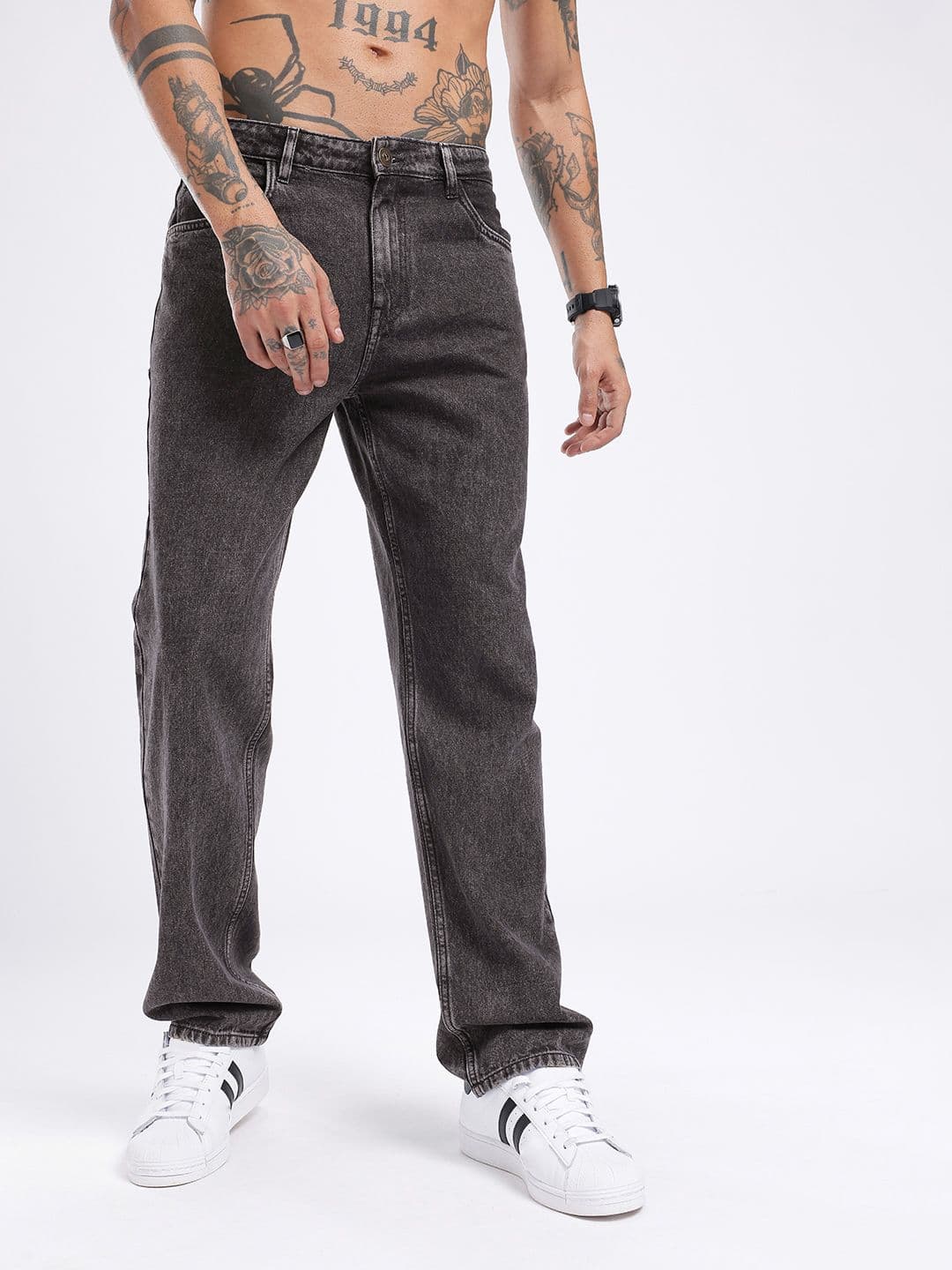 glitchez Men Straight Fit Light Fade Jeans thumbnail 2