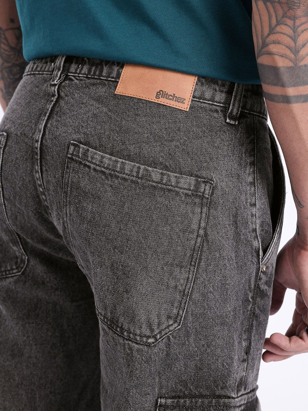 glitchez Men Cargo Light Fade Jeans thumbnail 2