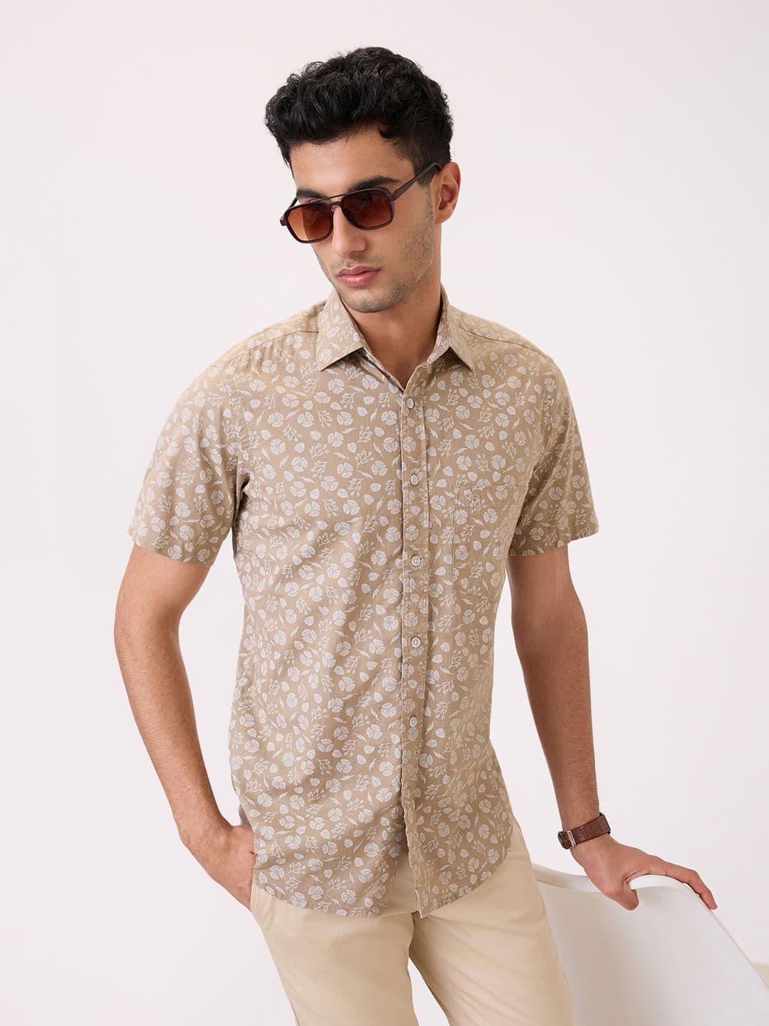ColorPlus Men Floral Printed Casual Shirt thumbnail 4