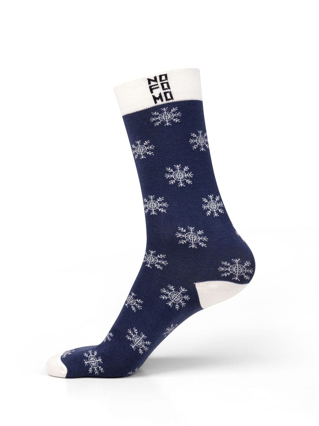 NoFoMo Snowflake Unisex Printed Crew-Length Odour-Free Socks - view 1