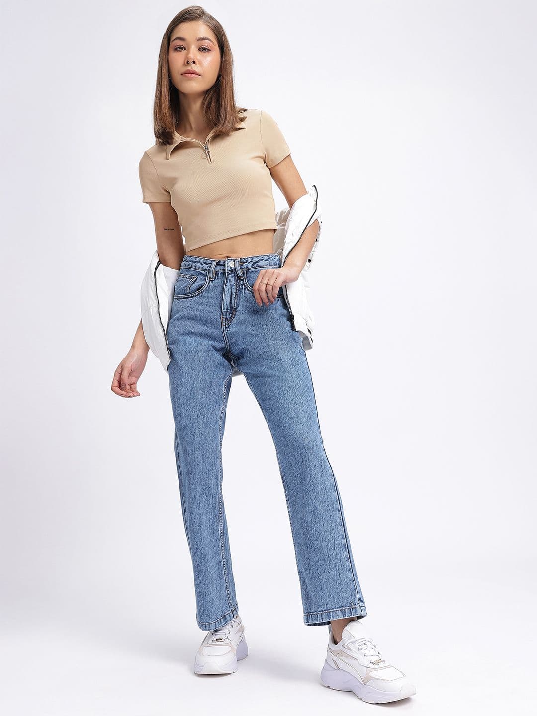 glitchez Women Straight Drip Cotton Jeans thumbnail 5