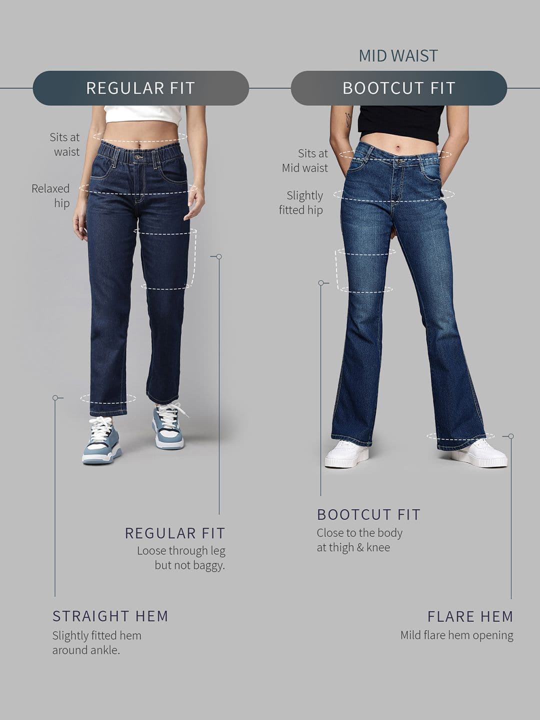 glitchez Women Modern Cool Bootcut Fit Jeans thumbnail 2