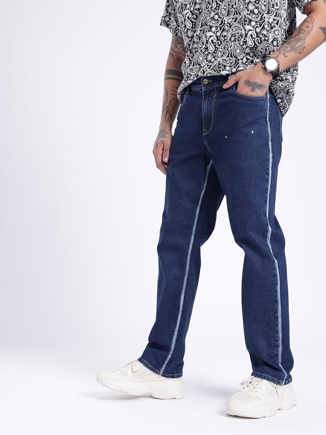 glitchez Men Printed Straight Fit Jeans thumbnail 6