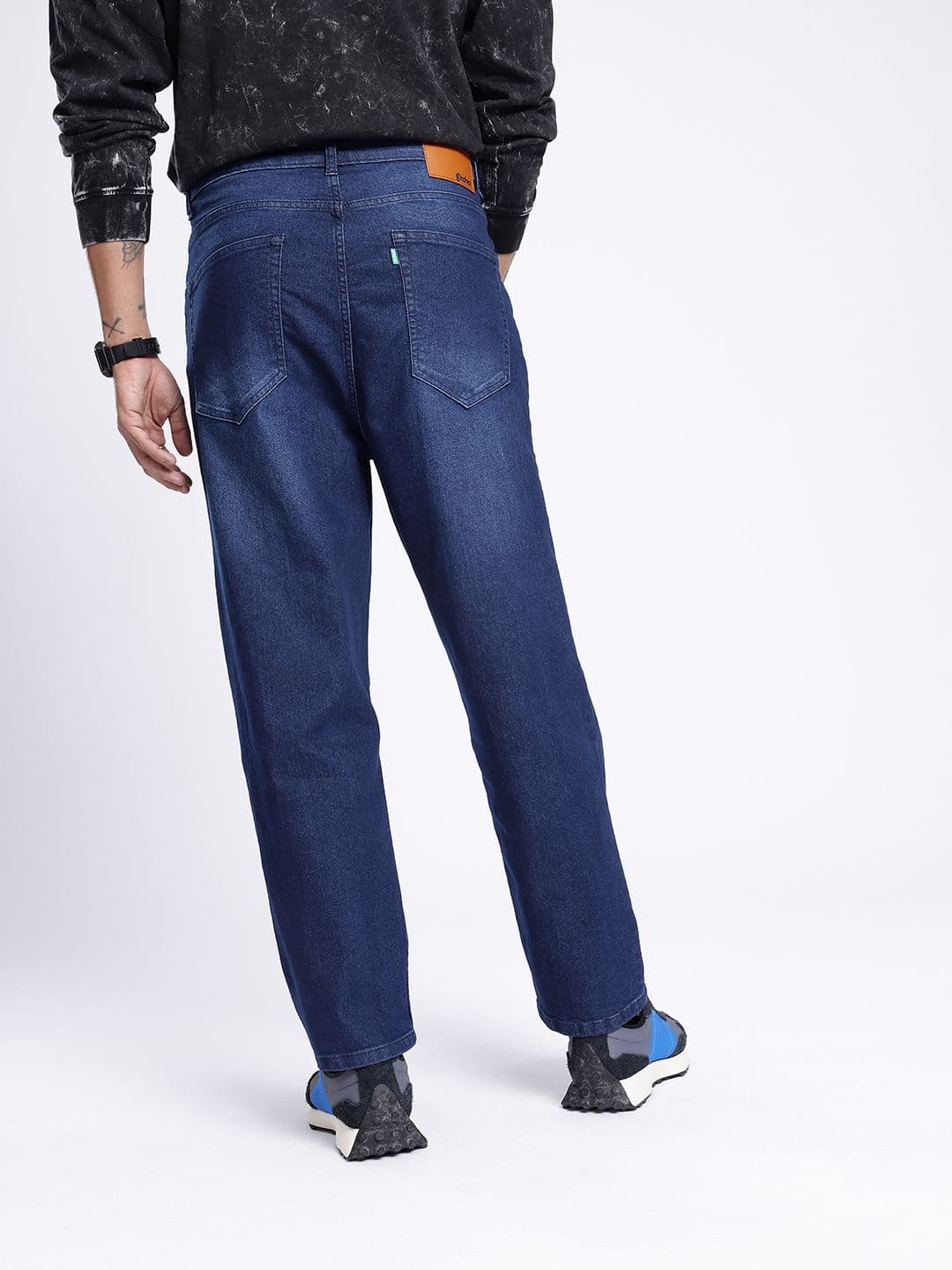 glitchez Men Relaxed Fit Medium Shade Stretchable Jeans thumbnail 3