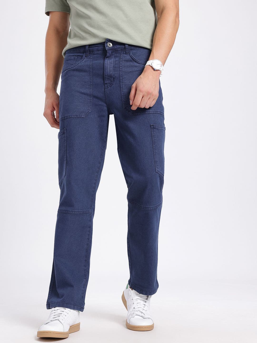 glitchez Men Panelled Straight Fit Jeans - view 1