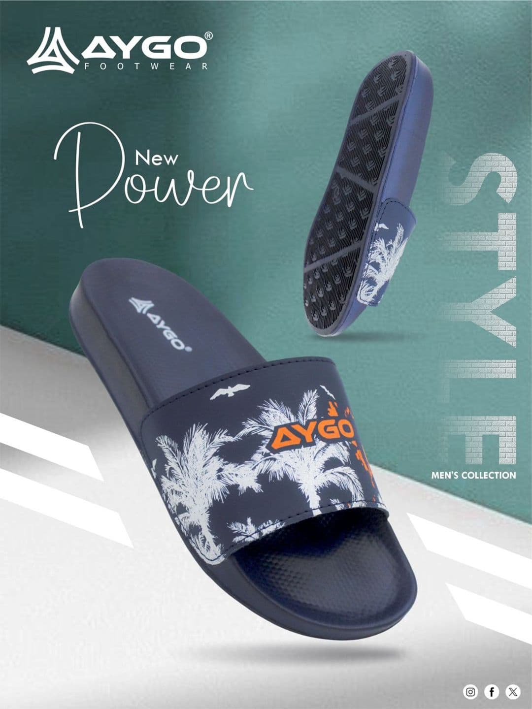 AYGO Men Printed Sliders thumbnail 2