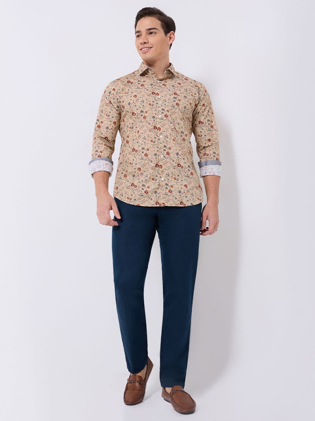 Park Avenue Men Slim Fit Floral Printed Casual Shirt thumbnail 7