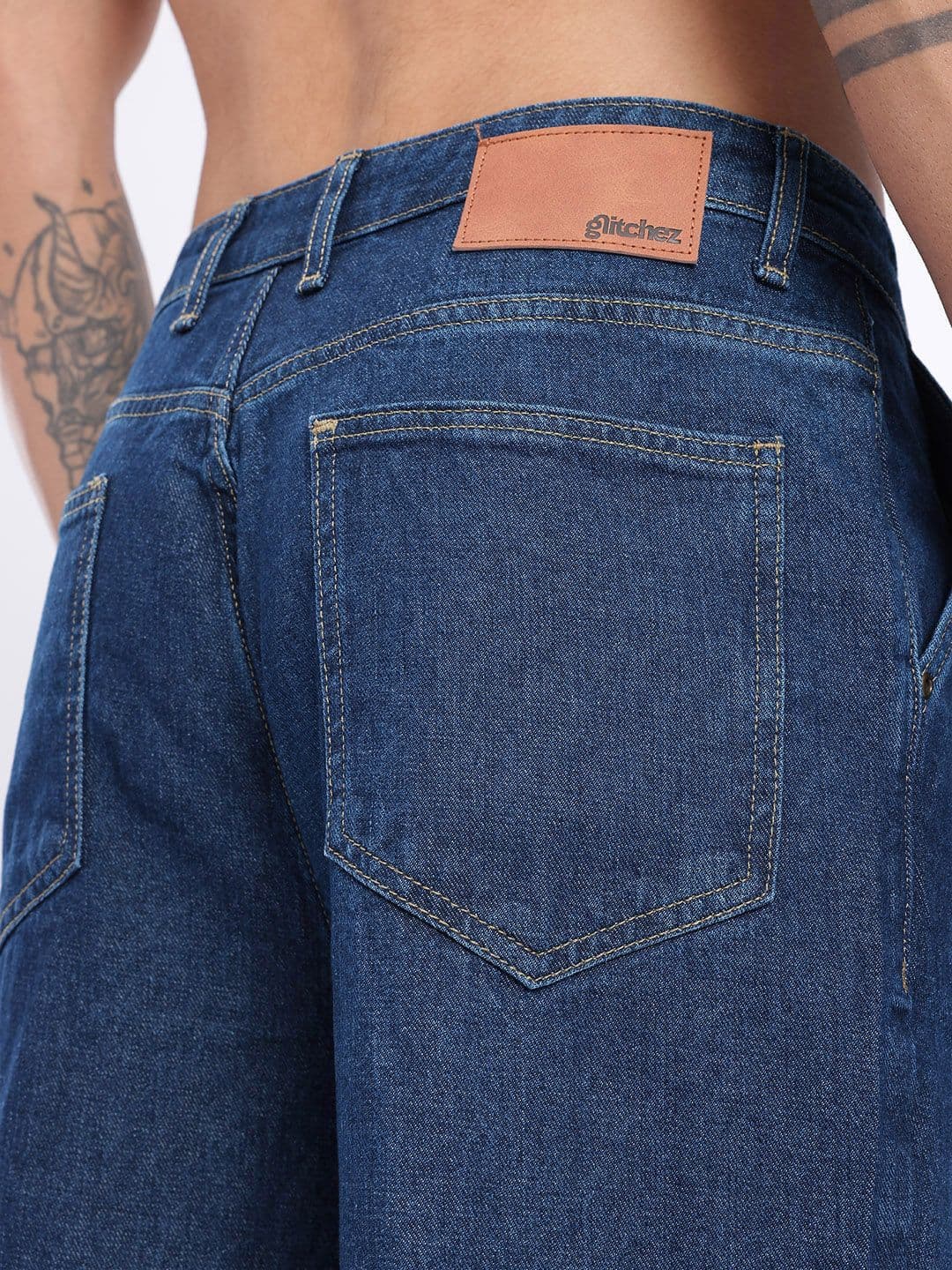 glitchez Men Casual Cool Wide Leg Jeans thumbnail 3